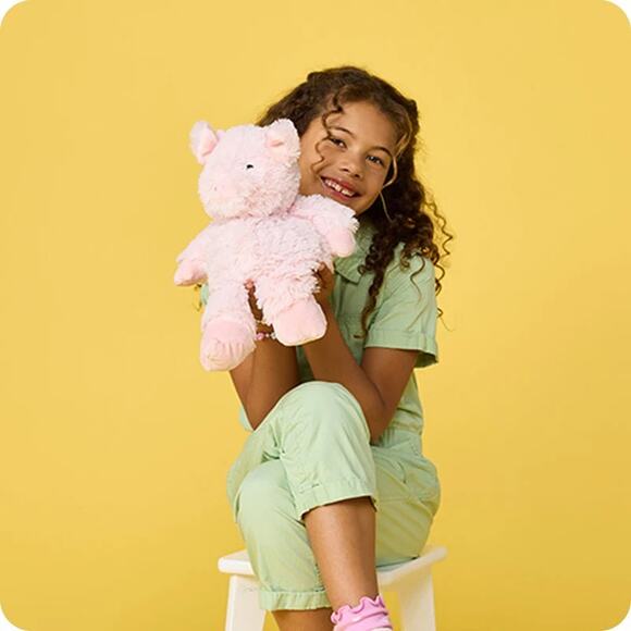 13" Warmies Plush Pig Weighted Cozy Microwavable Heat Therapy French Lavender - Picture 5 of 7